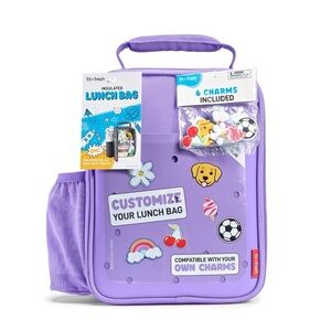 NWT Fit & Fresh Customizable Kids Lunch Bag Fit & Fresh Purple Baylee Charm